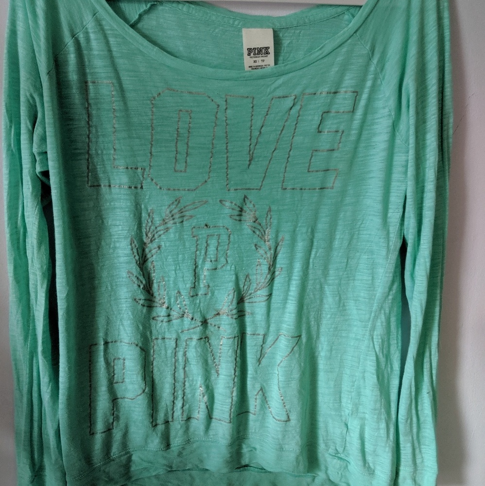 PINK loose teal shirt